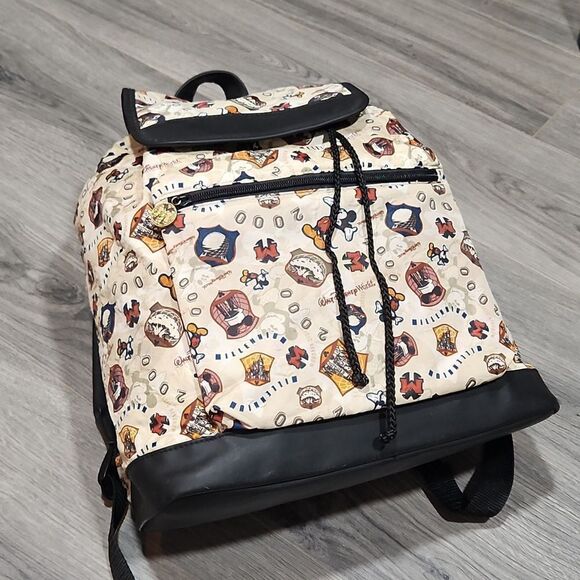 RARE Vintage Walt Disney World 2000 Mickey Mouse Nylon Drawstring Backpack - Picture 7 of 11